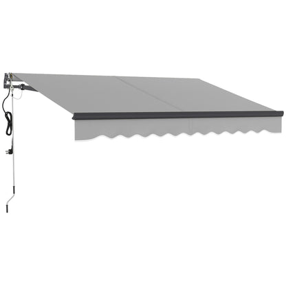 3 x 2.5m Electric Awning with Remote Controller, Aluminium Frame DIY Retractable Awning