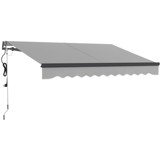 3 x 2.5m Electric Awning with Remote Controller, Aluminium Frame DIY Retractable Awning