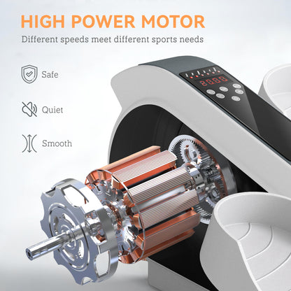 Under Desk Elliptical Machine, Seated Pedal Exerciser, Mini Electric Elliptical Machine for Seniors with LCD Monitor