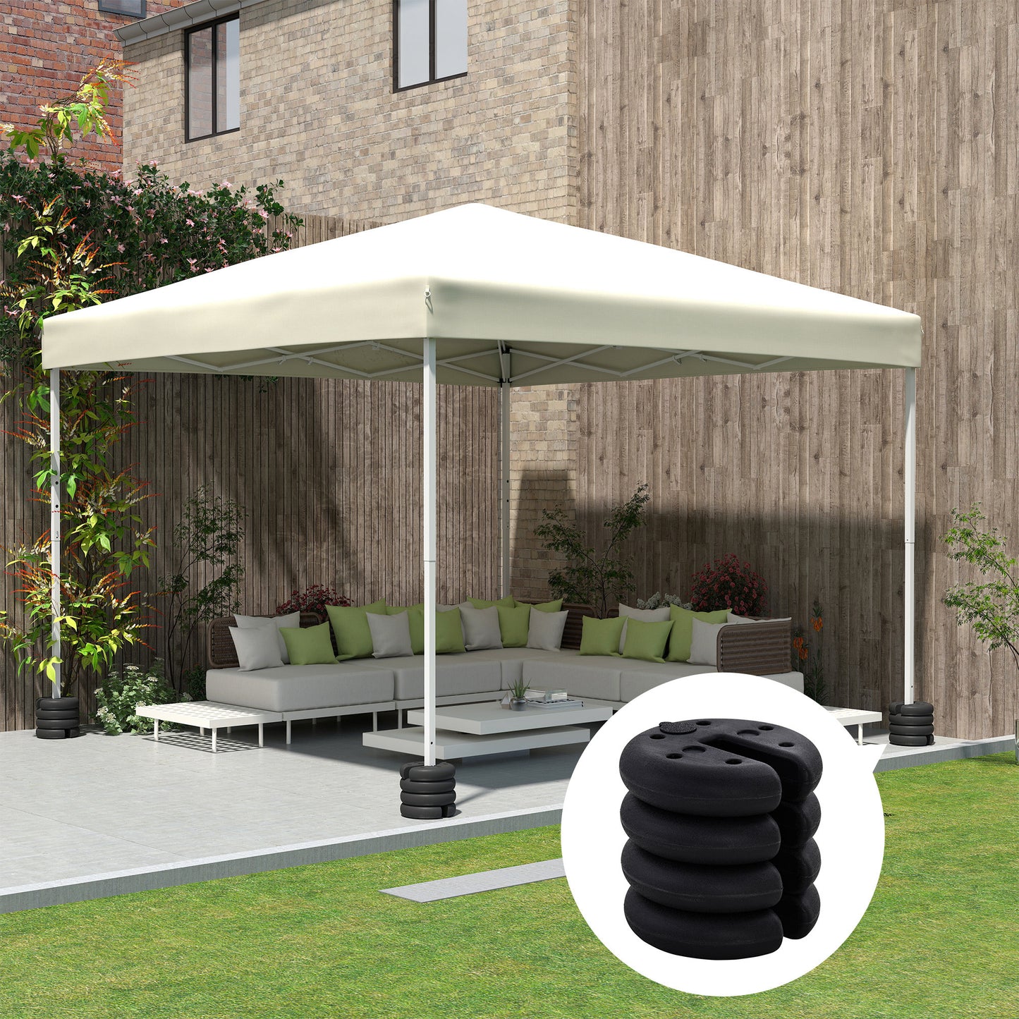 Pop up Canopy Weight Set of 4, Heavy Duty Sand Fillable Tent Leg Weights for Marquee Party Tent Canopy, Total 20kg