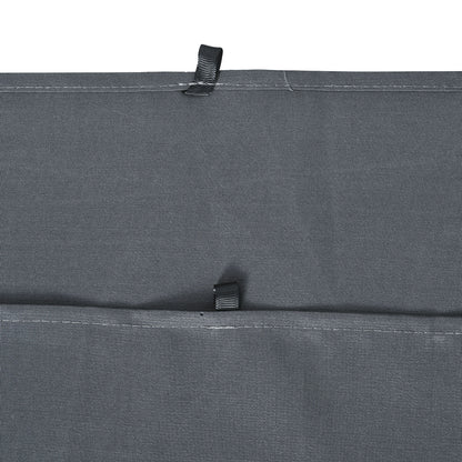 Replacement Gazebo Curtains 4-Panel Sidewalls with Zipper for 3 x 3 (M) Yard Gazebos Canopy Tent, Dark Grey