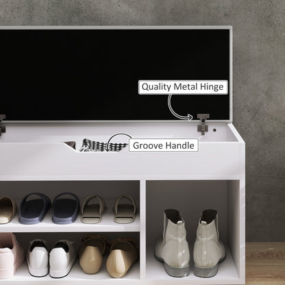 Shoes Cabinet Bench Hidden Storage Padded Seat Organiser Footwear Rack Hallway Cream White
