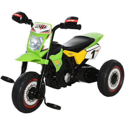 Trike for Kids, Toddler Pedal Motorcycle, Kids Ride On Tricycle Early Learning w/ Music Lights Handlebar Stickers Exercise Bo