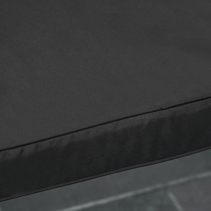 Garden Bench Cushion 2 Seater Loveseat Seat Pad for Patio Swing Furniture for Indoor & Outdoor Use, 120 x 50 x 8 cm, Black