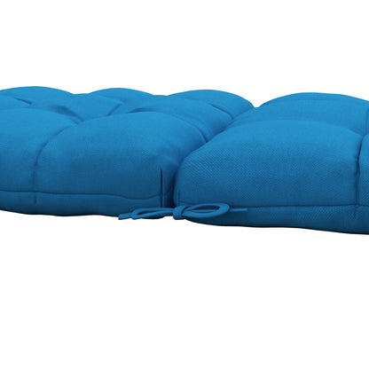 2-Piece Seat Cushion Replacement with Backrest, Garden Patio Chair Cushions Set with Ties, Blue