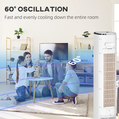 Portable Air Cooler, 6L Tank Humidifier Evaporative Ice Cooling Fan Water Conditioner Unit with 3 Modes, 3 Speed, Remote
