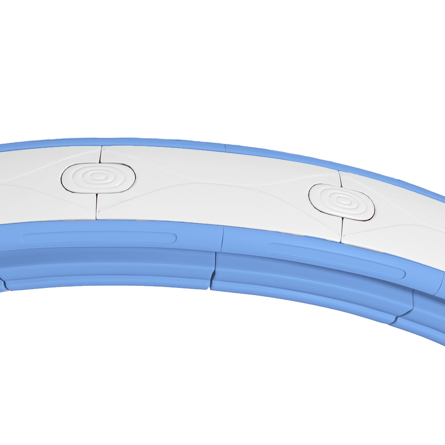 Smart Weighted Hula Hoop, Massage Hula Ring w/ 16 Detachable Knots, 360° Auto-Rotating Ball, Digital Counter Light Blue
