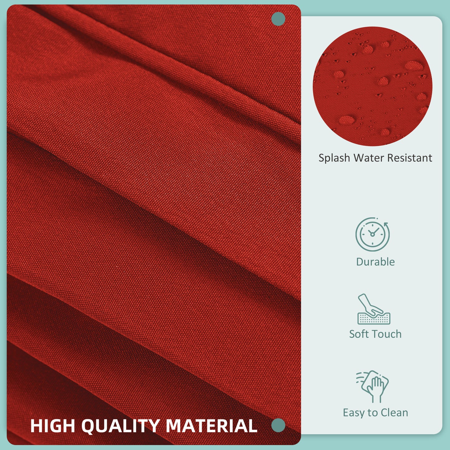 Set of 14 Outdoor Cushion Covers - Red