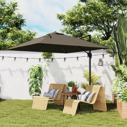 Patio Offset Parasol Umbrella - Tan