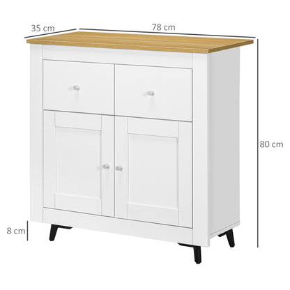 Sideboard Storage Cabinet, Modern Kitchen Cupboard with Double Doors and Drawers for Dining Room, Living Room and Entryway