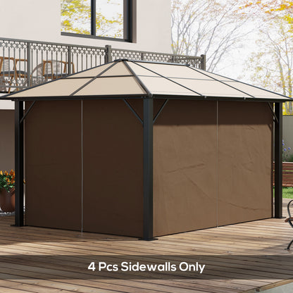 4 Pack Replacement Gazebo Curtains Privacy Panel for Most 3 x 4m Gazebo Canopy Pavillion Outdoor Shelter Sidewalls Accessorie