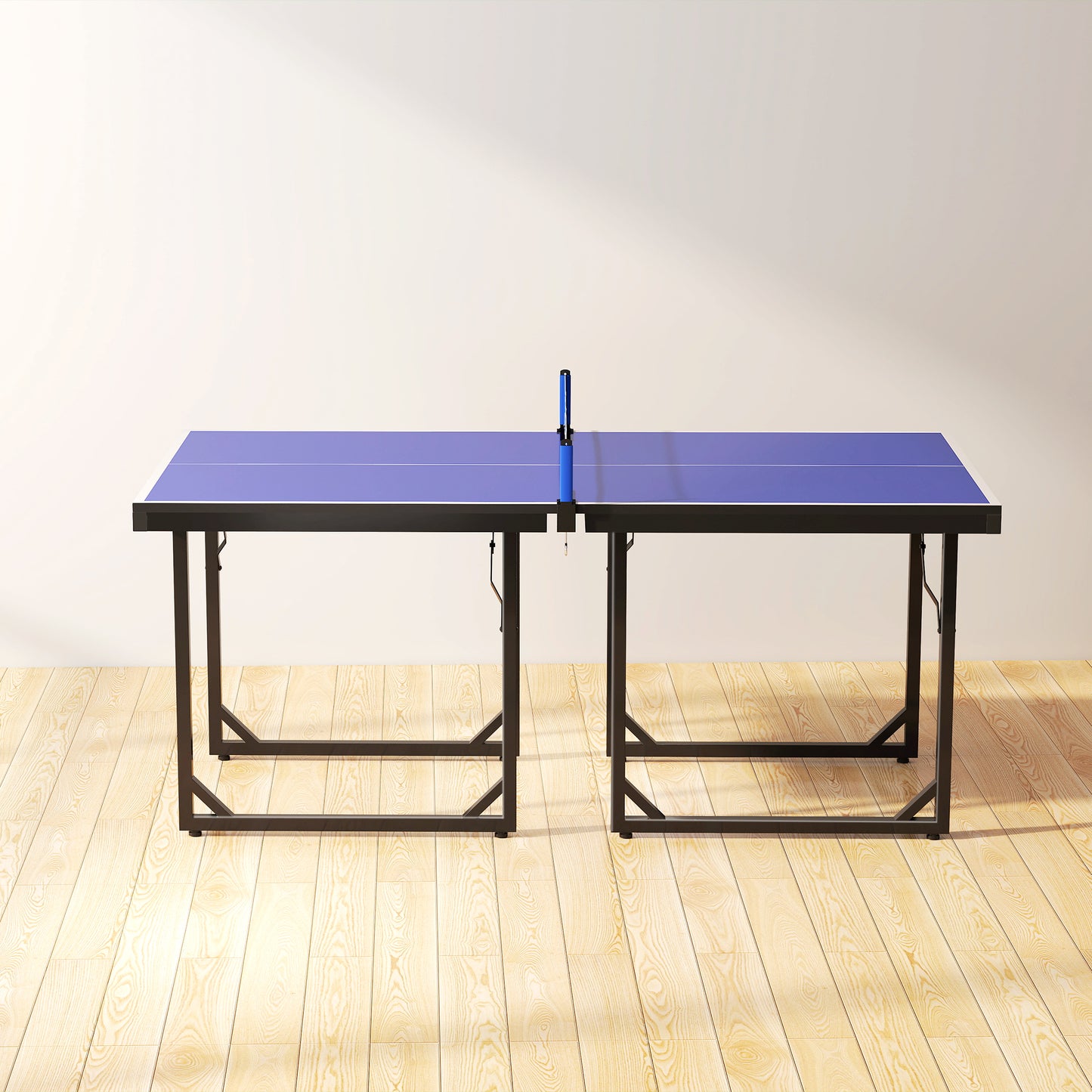 6ft Table Tennis Table, Ping Pong Table with Net, Foldable and Portable Ping Pong Set for Indoor Use, Easy Assemble, Midsize
