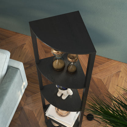 Corner Floor Lamp for Living Room Bedroom with Warm White LED Light, Modern Tall Standing Lamp, Black