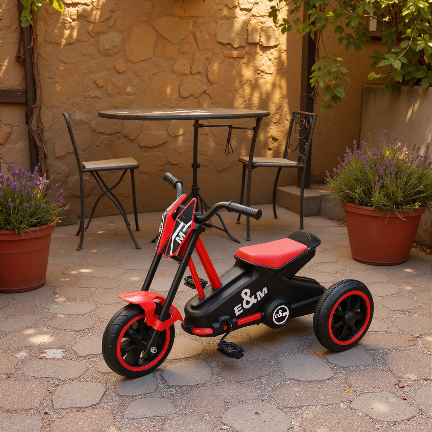 Kids Tricycle Baby Trike, Kids Trike with Pedal, 3 Wheel Toddler Balance Bike for Indoor Outdoor Use, Red