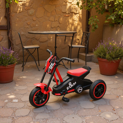 Kids Tricycle Baby Trike, Kids Trike with Pedal, 3 Wheel Toddler Balance Bike for Indoor Outdoor Use, Red