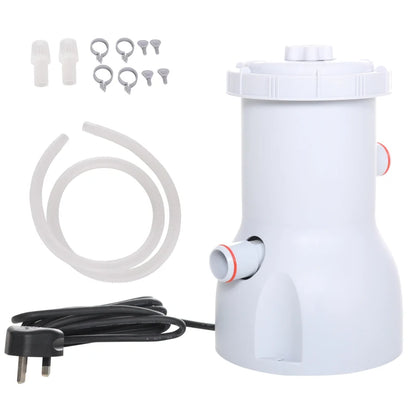 Swimming Pool Cartridge Filter Pump with Hose and Hose Clamps