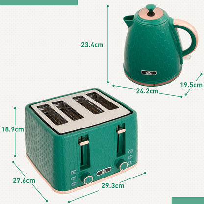 Kettle and Toaster Set, 1.7L 3000W Fast Boil Jug Kettle with Auto Shut Off