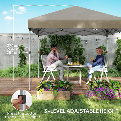 3 x 3 (M) Pop Up Gazebo, UPF 30+ with 2 Sidewalls, Leg Weight Bags and Wheeled Bag