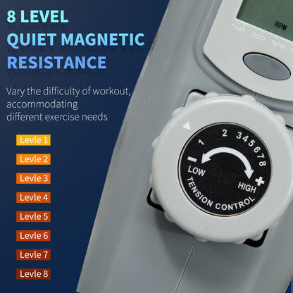 Pedal Exerciser with Eight Level Magnetic Resistance, with Eight-Level Magnetic Resistance, Grey