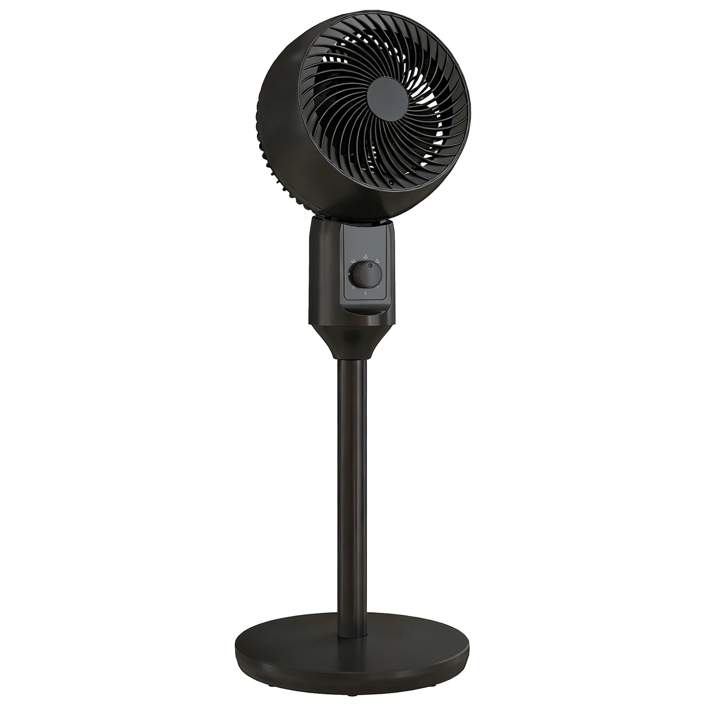 Air Circulator Fan Pedestal Cooling Fan with 3 Speed and Carry Handle, 9 Inch, Black