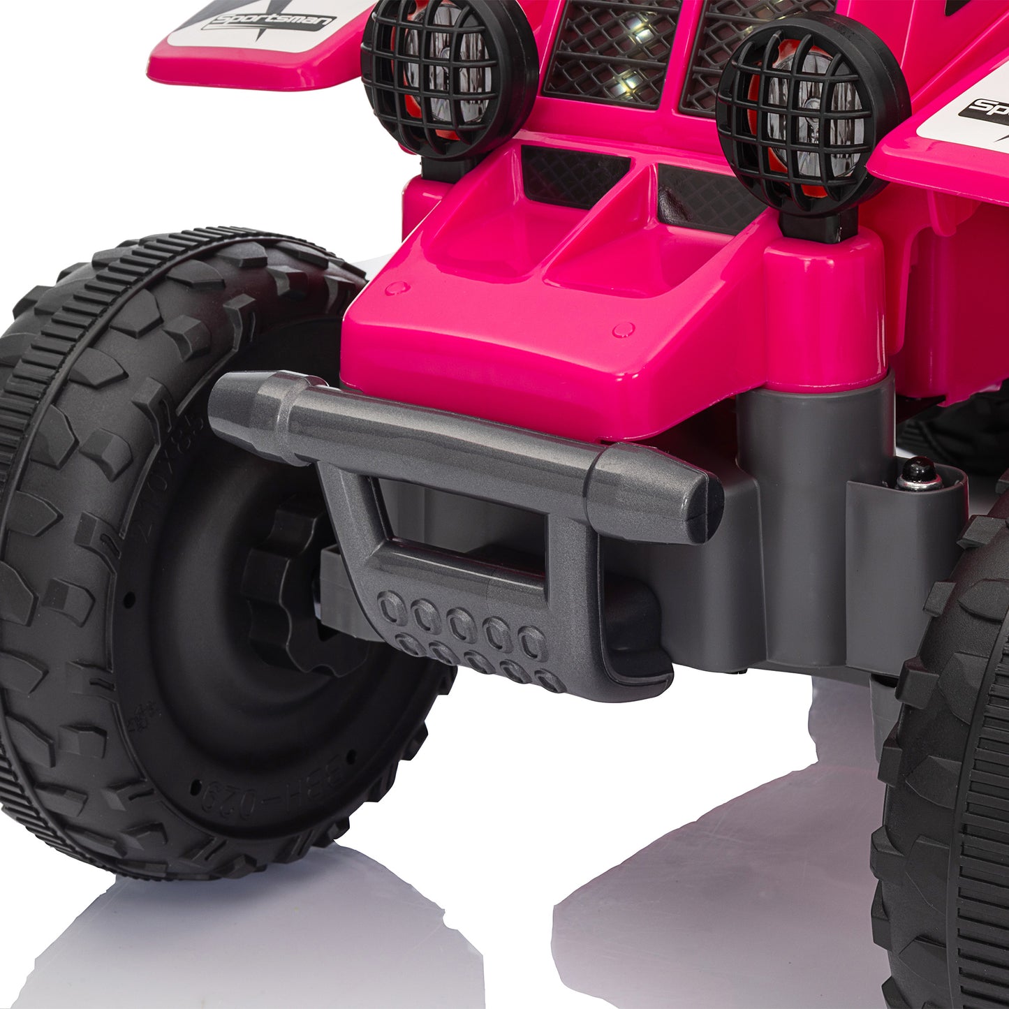 6V Electric Quad Bike for Kids, Ride On ATV w/ Forward/Reverse, Headlights, for Ages 18-36 Months, Pink