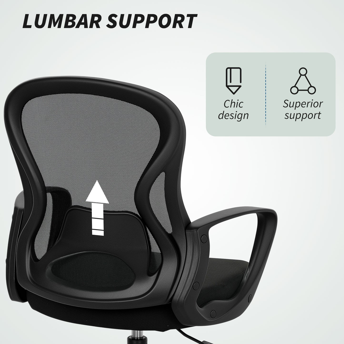Drafting Chair with Adjustable Footrest, Ergonomic Mesh Office Chair with Lumbar Support