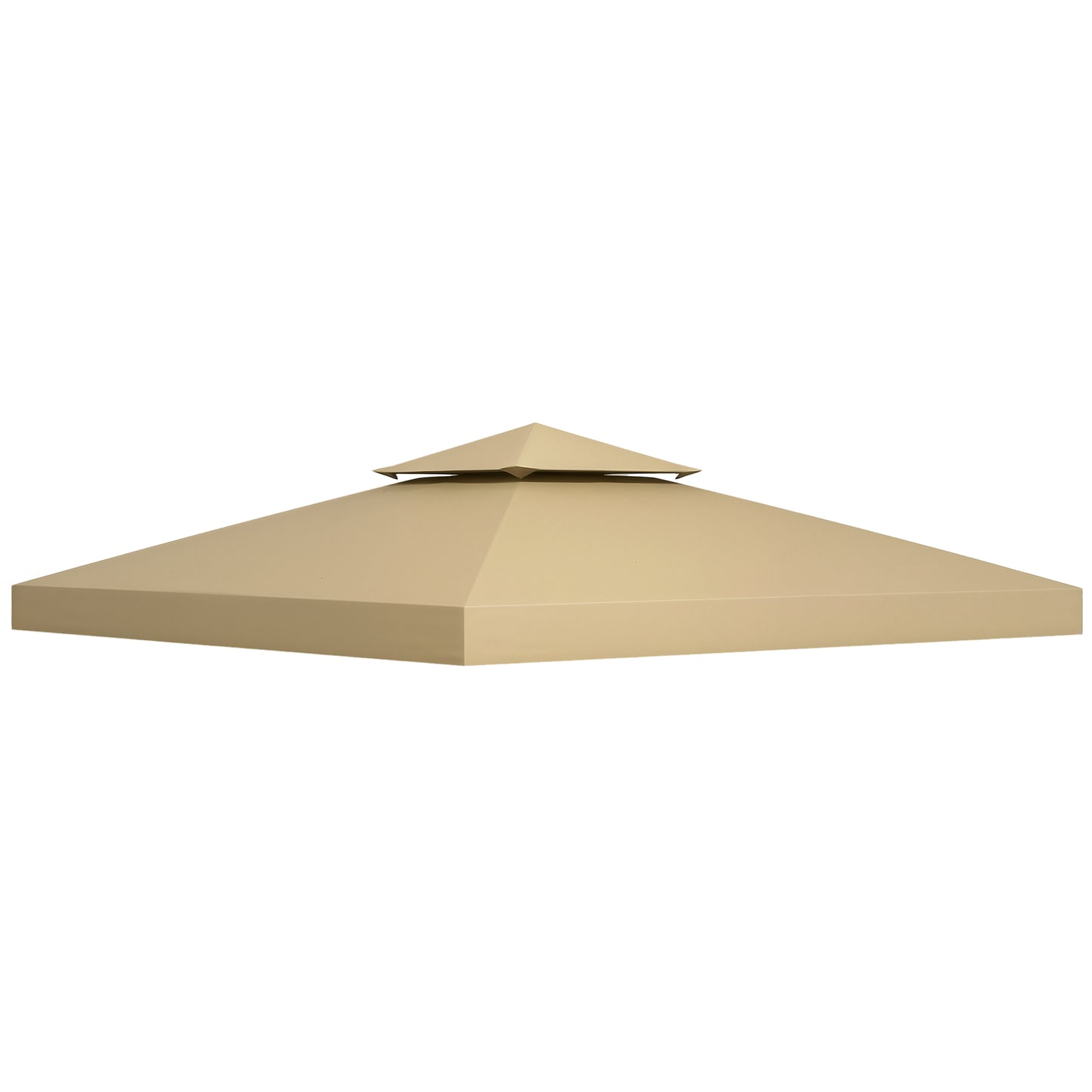 3(m) Gazebo Top Cover Double Tier Canopy Replacement Pavilion Roof Deep Beige
