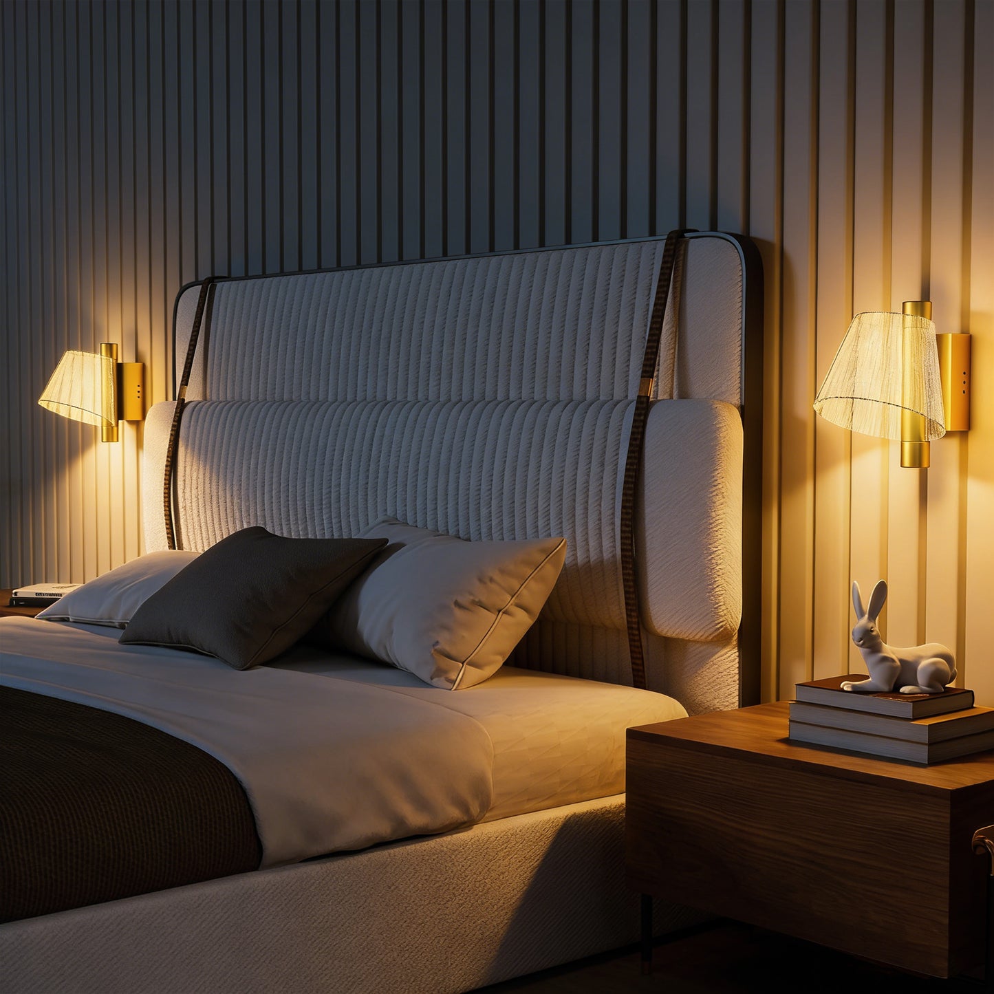 Led Wall Lamp 2 Pack, 5W Modern Indoor Starry Wall Light, Colour Temperature Adjustable 3000K/4000K/6500K, for Bedroom