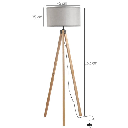 Freestanding Elegant Wooden - Tri-Pod Floor Lamp