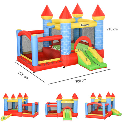 Kids Bouncy Castle with Slide and Side Paddle Pool