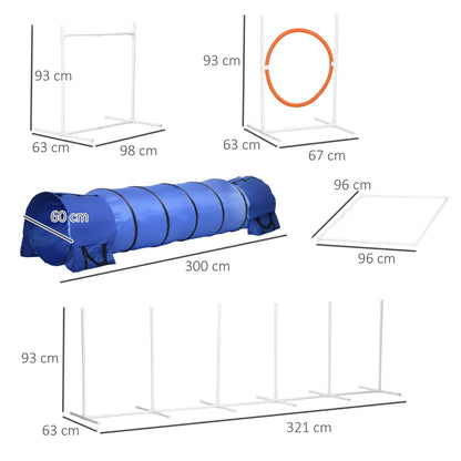 6-Piece Dog Agility Training Equipment Set with Whistle Included