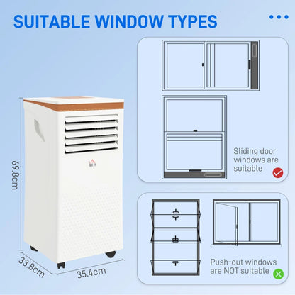 9000 BTU - 3-in-1 - Two Tone Air Conditioner Unit with Dehumidifier, Remote Control and LED Display