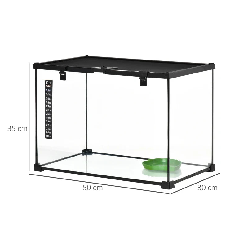 Lockable Reptile Terrarium for Lizards, Horned Frogs, Snakes etc