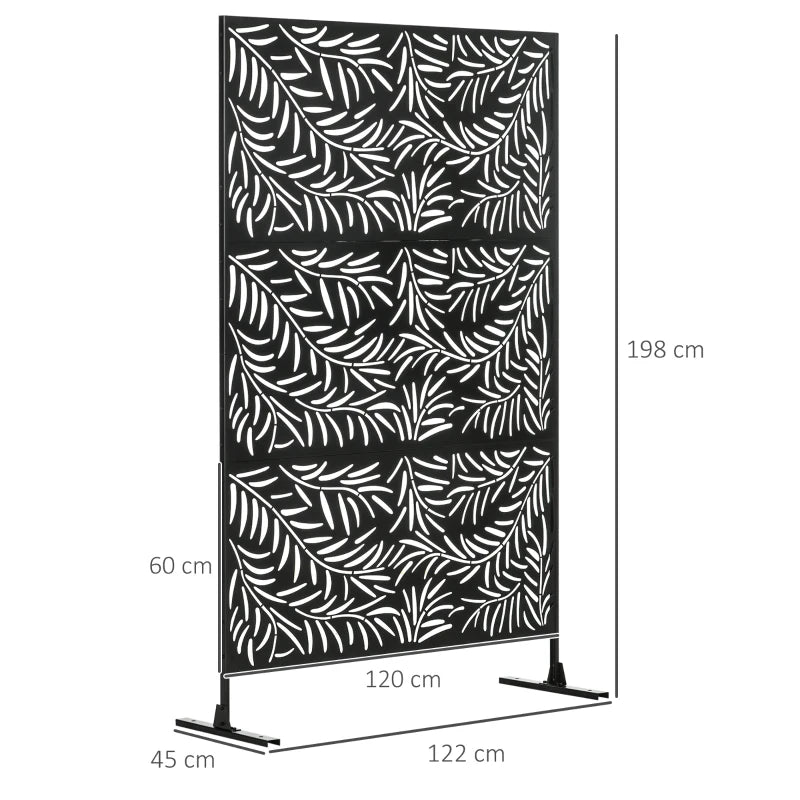 (6.5ft) Privacy Screen Fence / Divider - 3 Tiered Lead Pattern Design