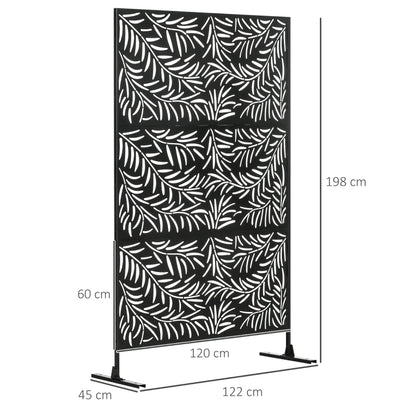 (6.5ft) Privacy Screen Fence / Divider - 3 Tiered Lead Pattern Design