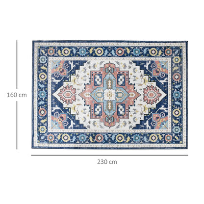 Vintage Style Multicoloured Medallion Design Rug