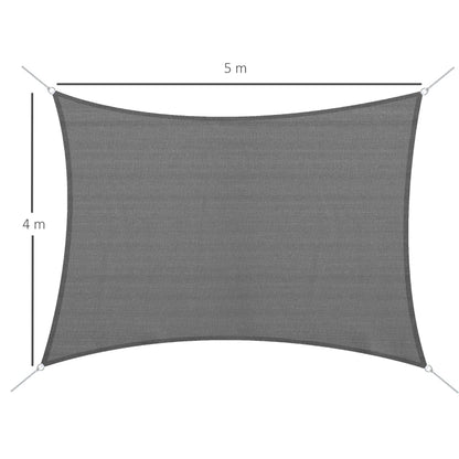 Rectangle Sun Shade Sail Canopy for Seating Area Cover- (5 x 4m)