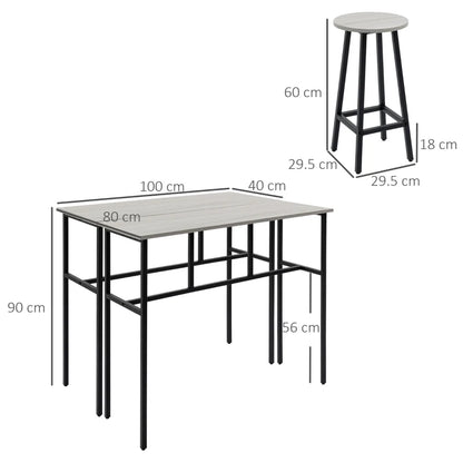 6-Piece Multi-Use Design Breakfast Table Set with 4 Stools and 2 Tables