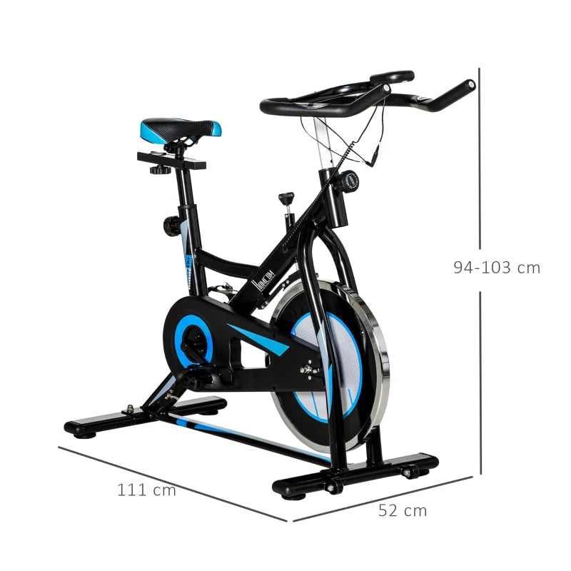 Stationary Cycling Exercise Bike with Adjustable Resistance, LCD Monitor and Phone Holder (8kg Flywheel)