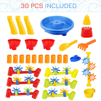 30 Piece Sand and Water Table Playset with Accessories