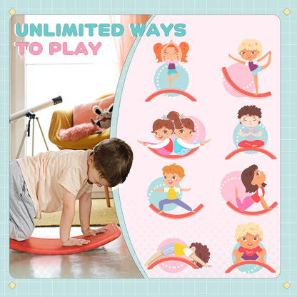 Balance Board / Wobble Board for Coordination and Agility - Red