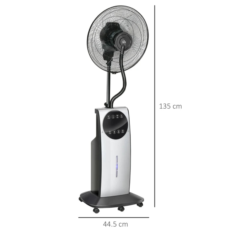 16" Pedestal Fan with Water Mist Spray, 3.1L Water Tank Timer and Built In Electric Mosquito Killer