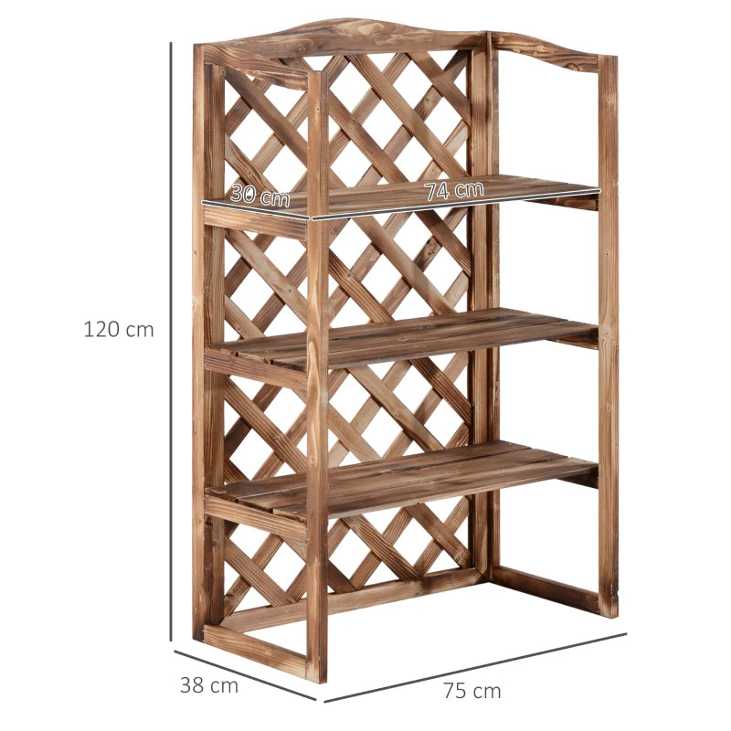 Slimline 3-Tier Flower Pot Holder Rack / Plant Stand Shelving