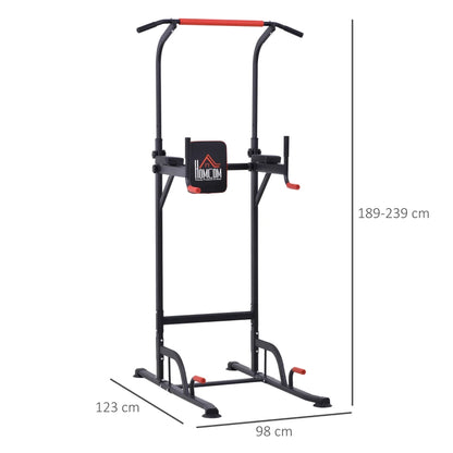 Power Tower Station - Pull Up Bar, Dips, Leg Raises and More