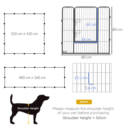 Indoor / Outdoor - 16 Panel - Large Play Pen for Small to Medium Pets