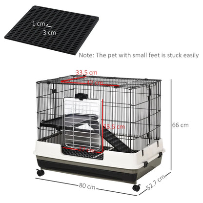 2-Tier Small Animal Rolling Cage (Hamsters / Gerbils etc) with Platform and Ramp