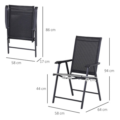 Set of 6 Folding Garden Chairs Conversational Seating - (Chairs Only)