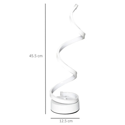 Wave Shape LED Table Lamp with Round Metal Base