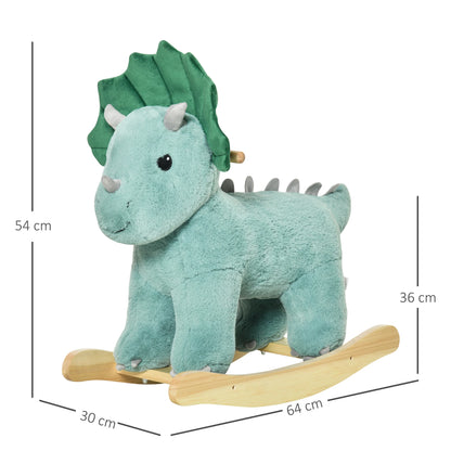 Plush Ride on Dinosaur Rocking Horse with Sound Effect