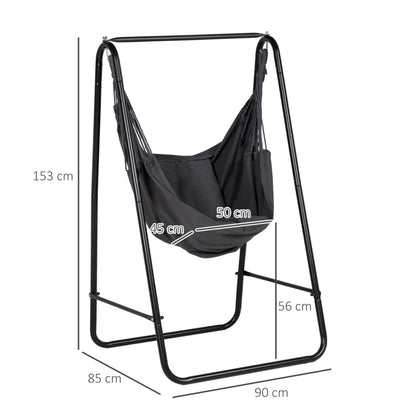 Hammock Swing Chair with Stand and Cushion